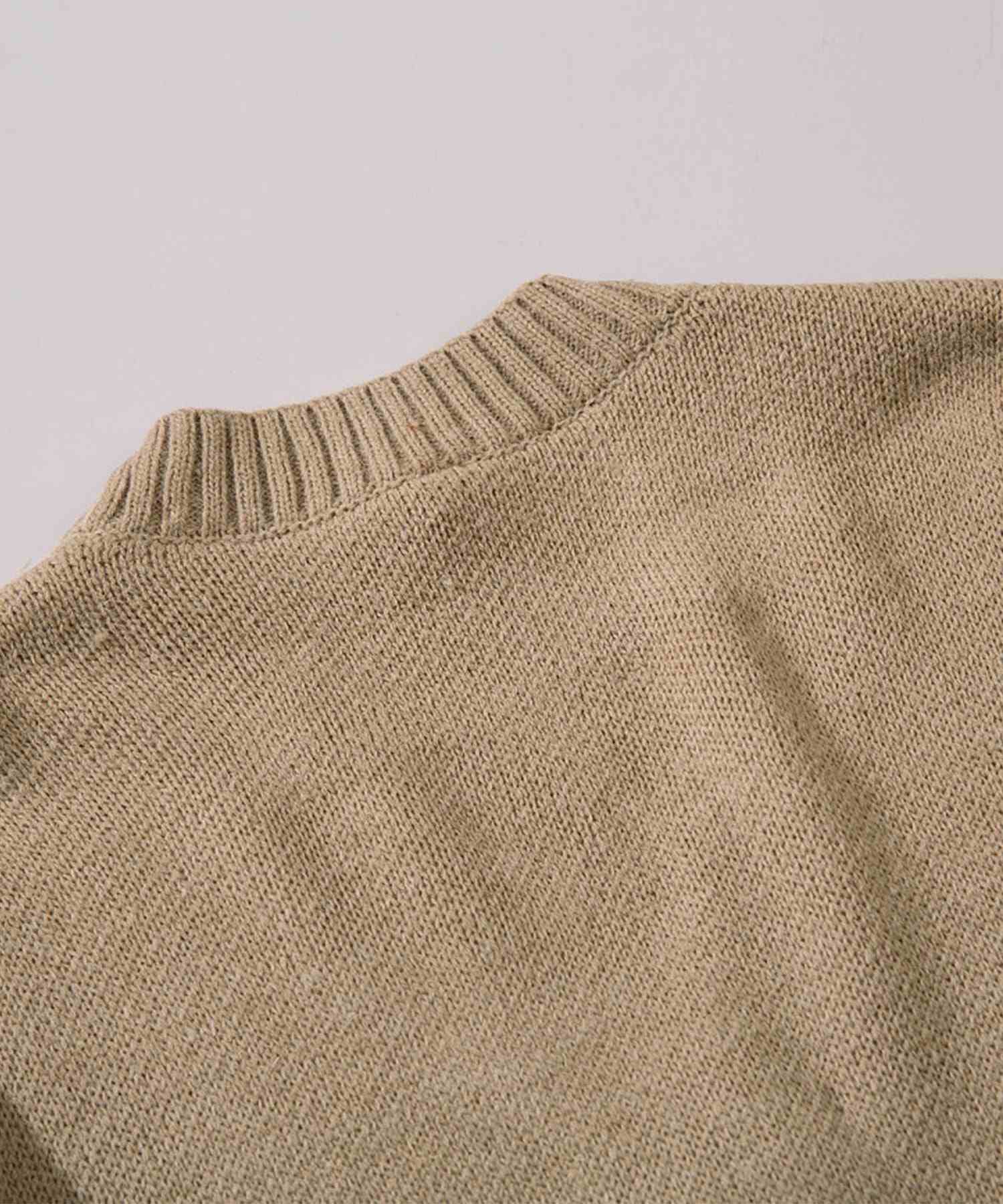 Hook HOOK 【HOOK】 Retro-style patchwork pattern rabbit illustration cardigan