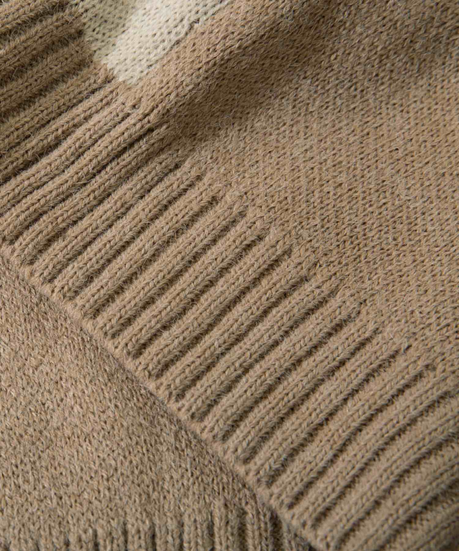 Hook HOOK 【HOOK】 Retro-style patchwork pattern rabbit illustration cardigan