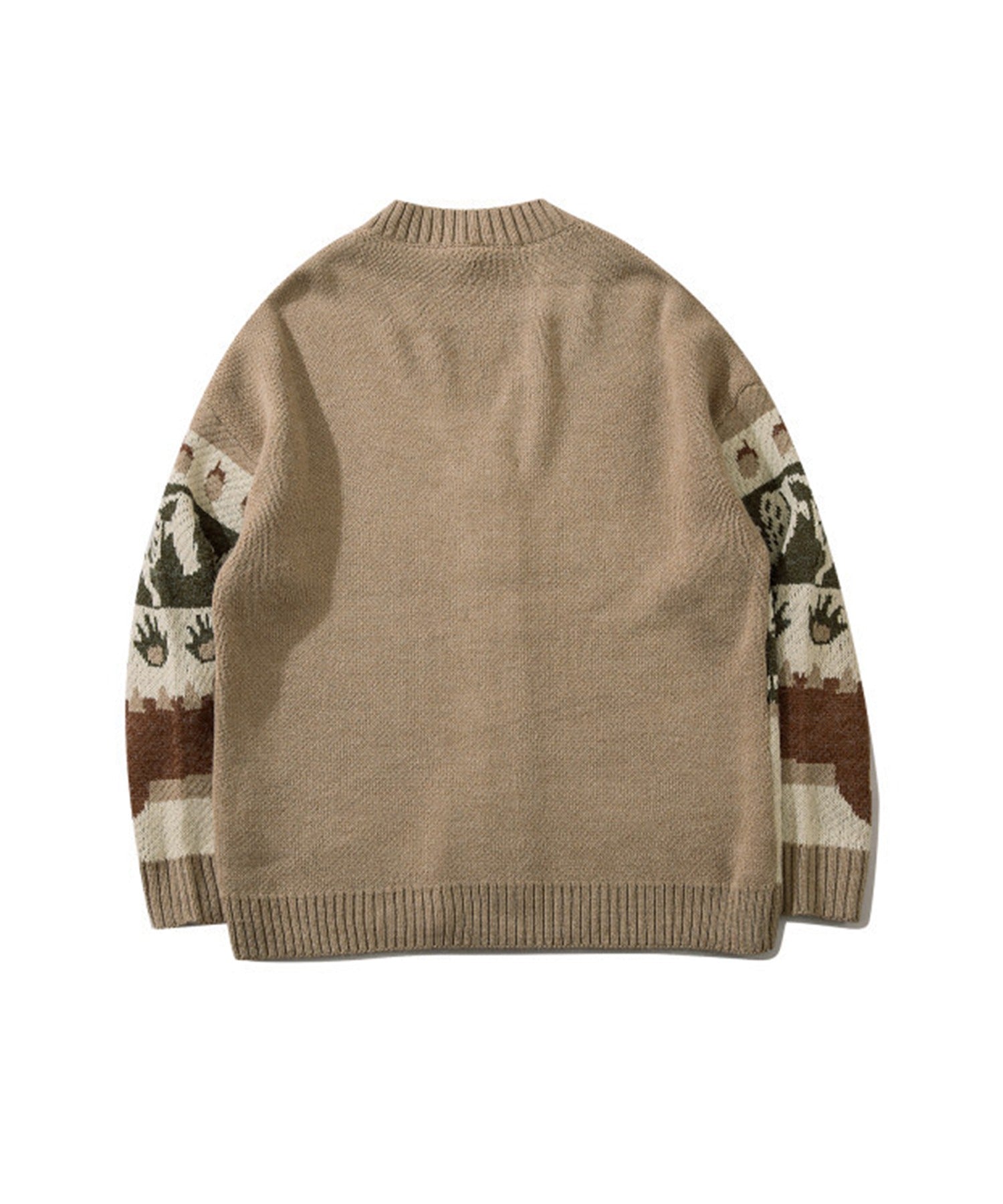 Hook HOOK 【HOOK】 Retro-style patchwork pattern rabbit illustration cardigan