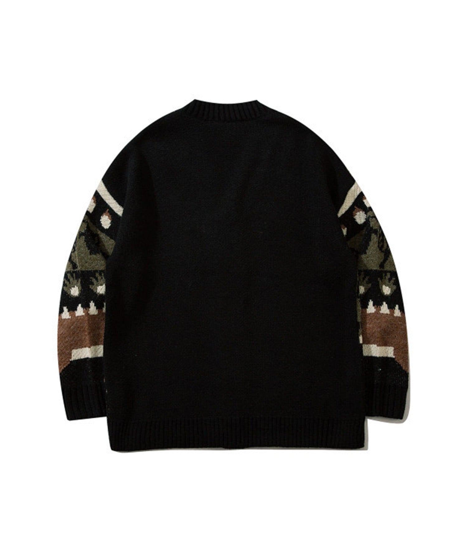 Hook HOOK 【HOOK】 Retro-style patchwork pattern rabbit illustration cardigan