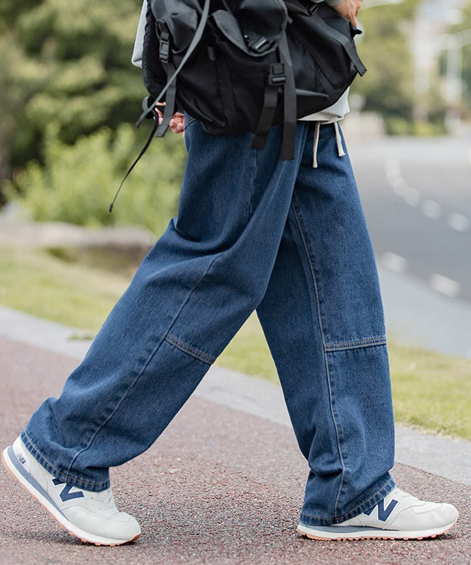 Hook HOOK 【HOOK】Switching Denim Wide Pants