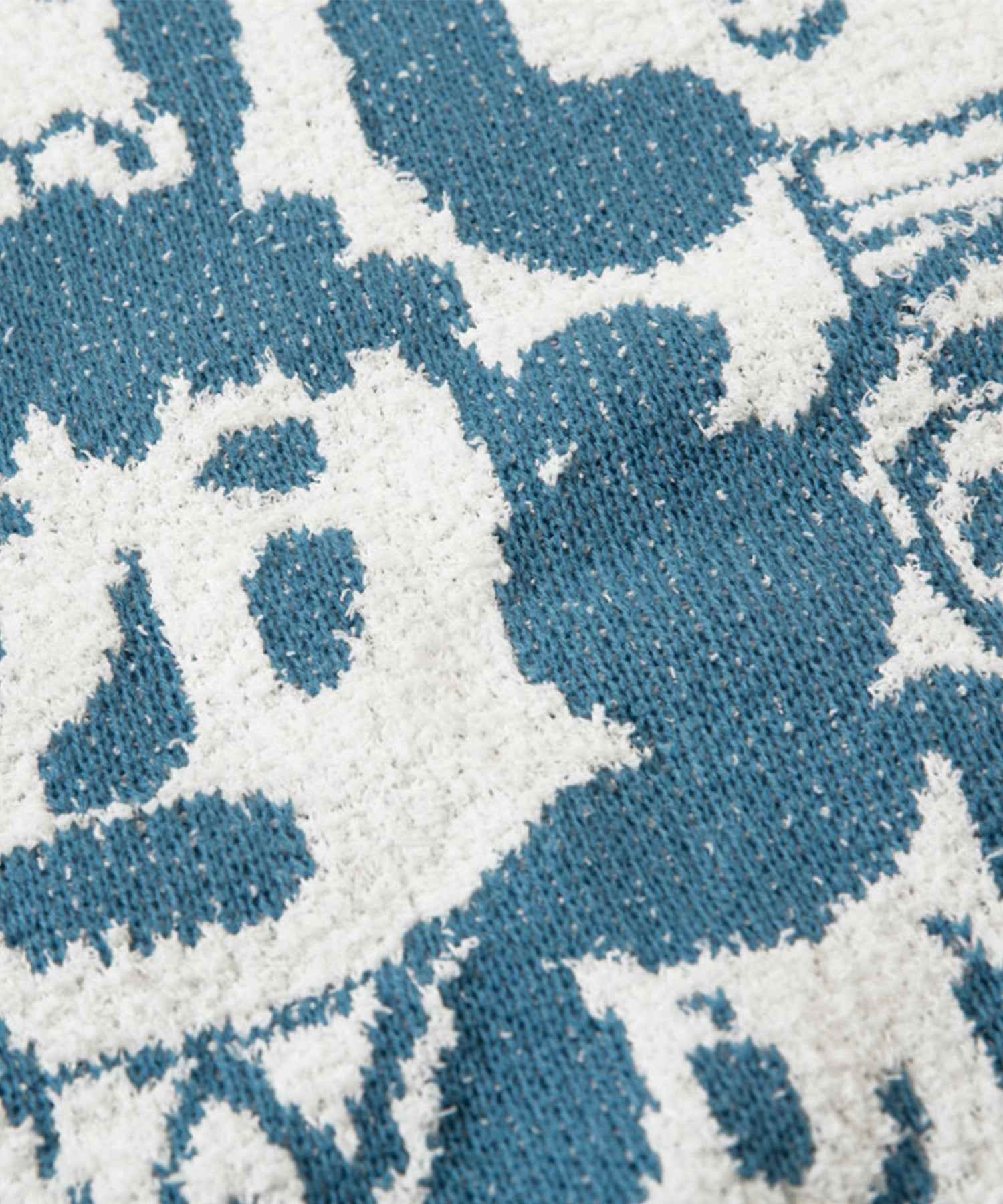 フック HOOK 【HOOK】いろんな顔総柄ニット風スウェット (ブラック) ブラック