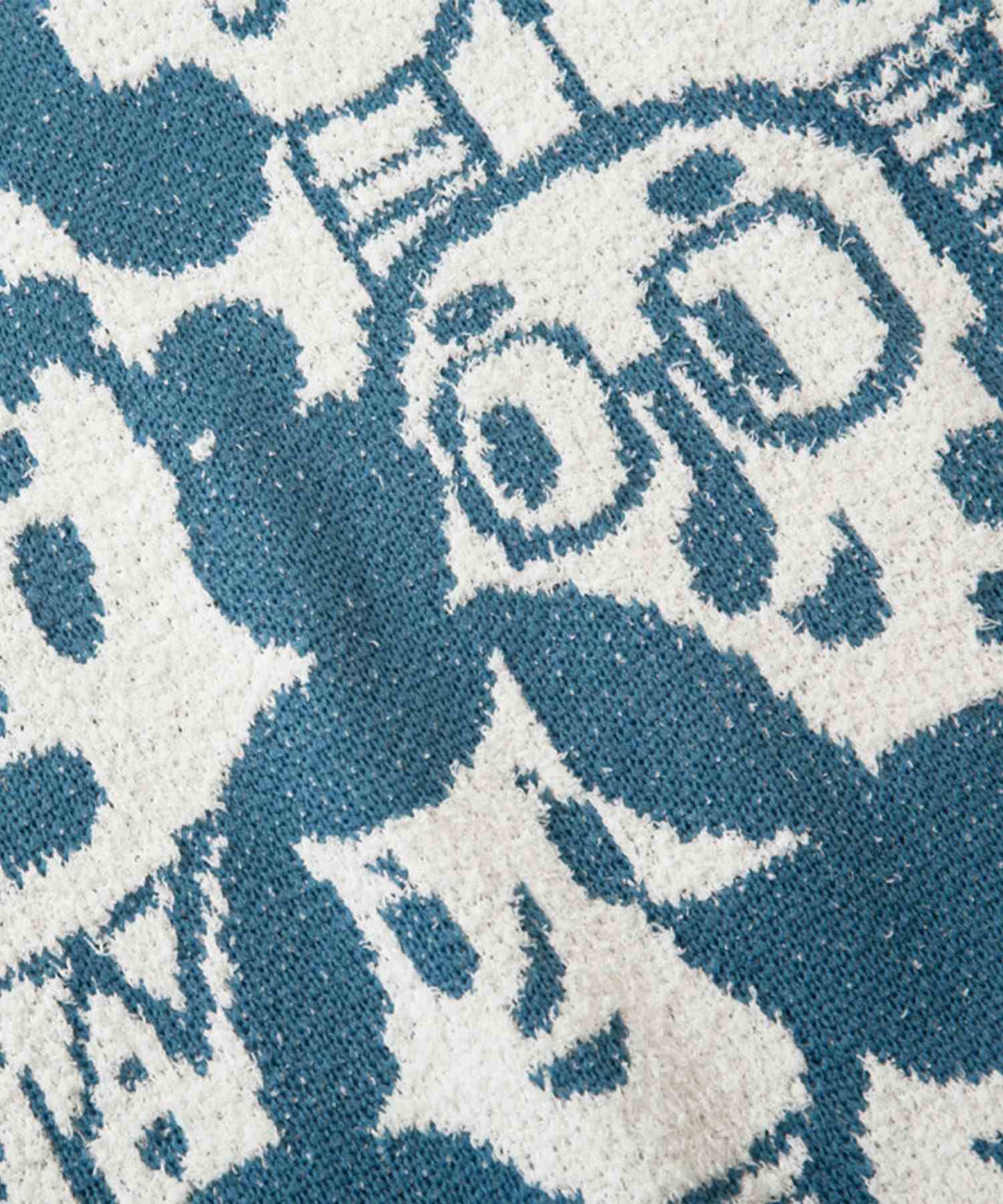 フック HOOK 【HOOK】いろんな顔総柄ニット風スウェット (ブラック) ブラック