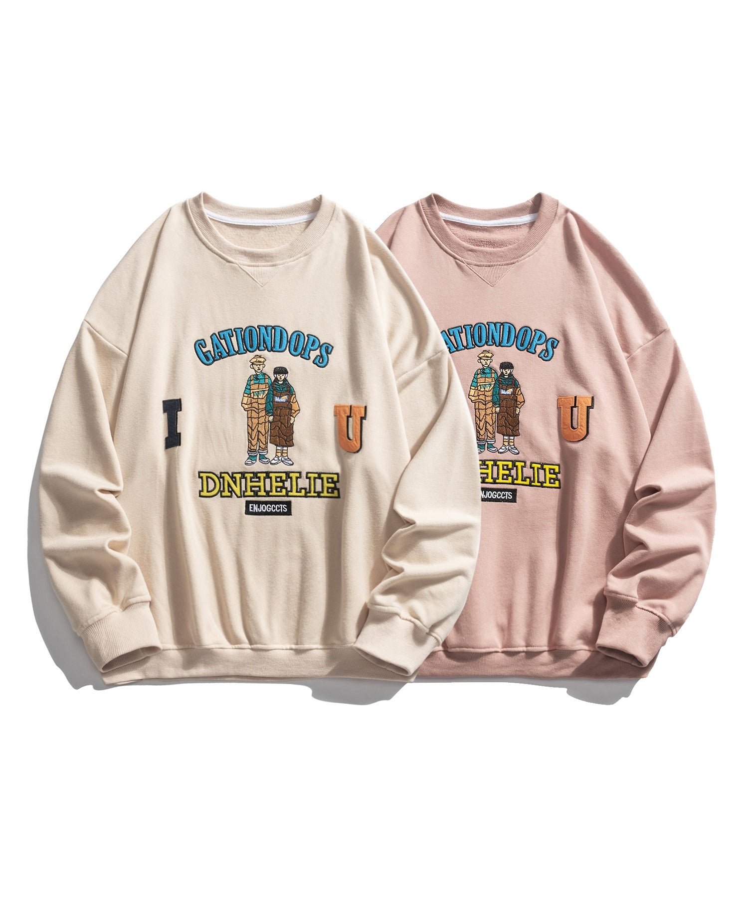 Hook HOOK 【HOOK】Couple Embroidered Trainer/Sweatshirt