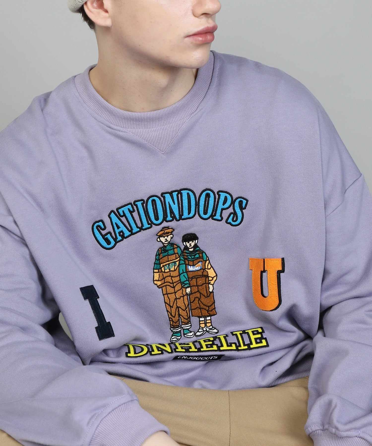 Hook HOOK 【HOOK】Couple Embroidered Trainer/Sweatshirt