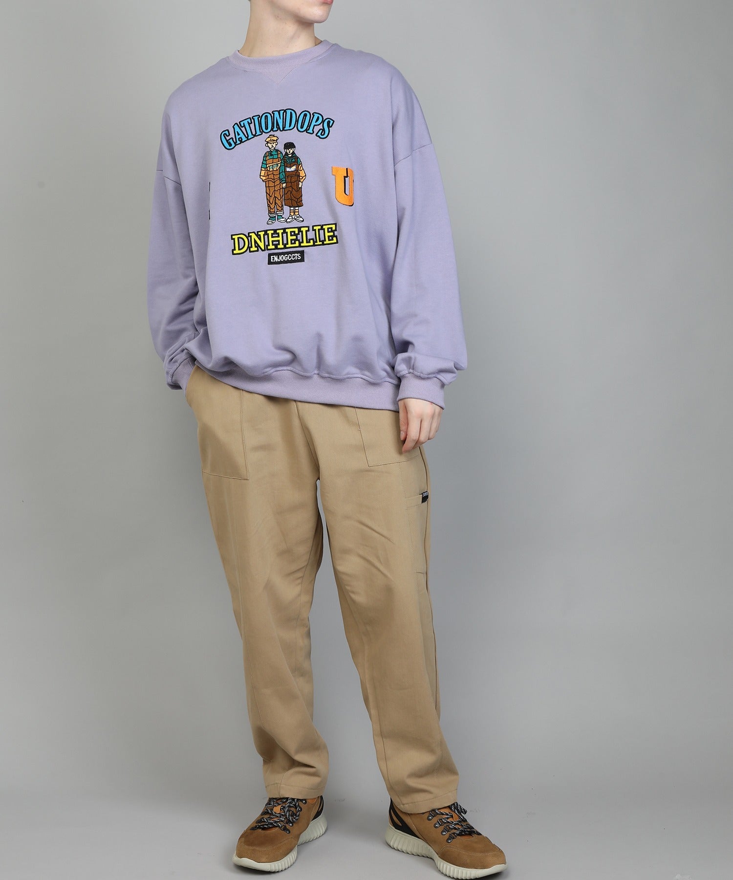 Hook HOOK 【HOOK】Couple Embroidered Trainer/Sweatshirt