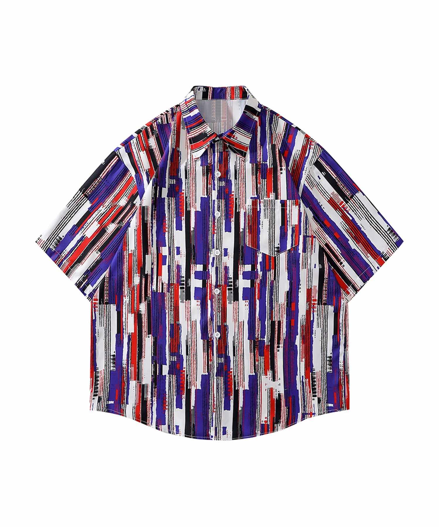 フック HOOK 【HOOK】古着風総柄ビッグアロハシャツ (ブルー系その他3) ブルー系その他3