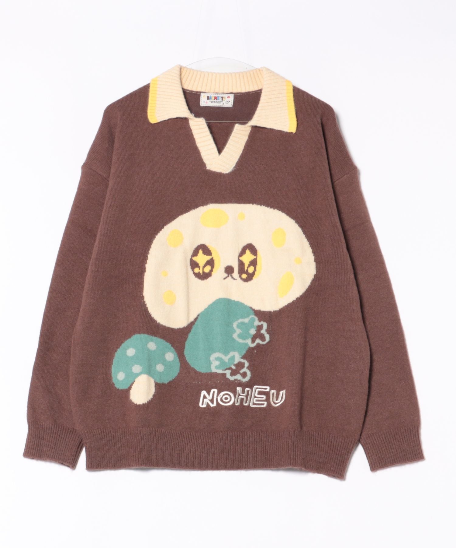 フック HOOK HOOK/キノコ ポロニット セーター (コーヒー) コーヒー