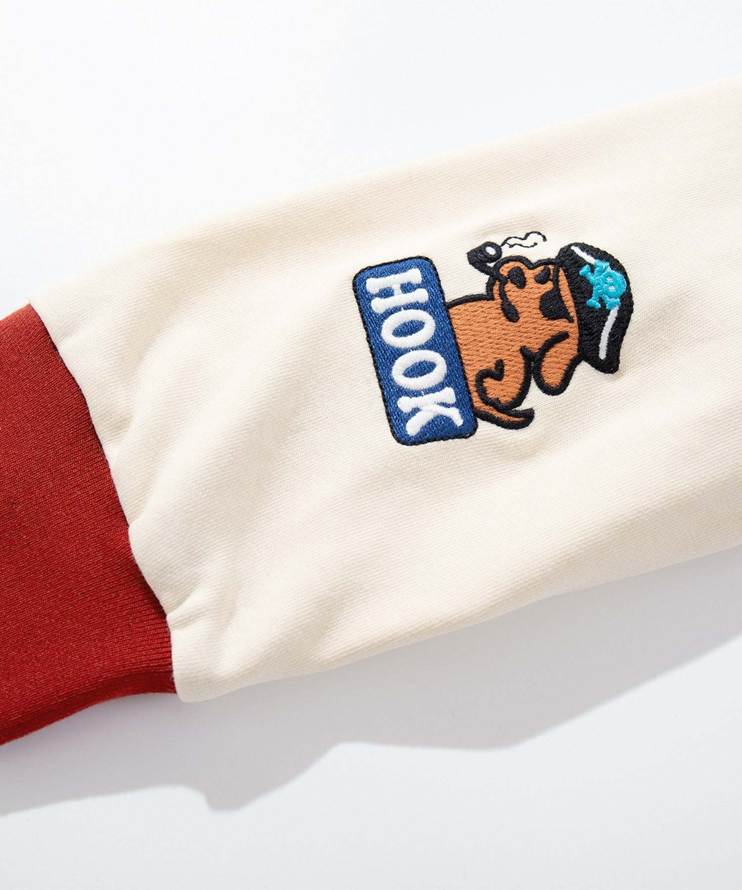 フック HOOK HOOK -original- 海賊わんちゃん刺繍ポロ襟スウェット (ブルー) ブルー