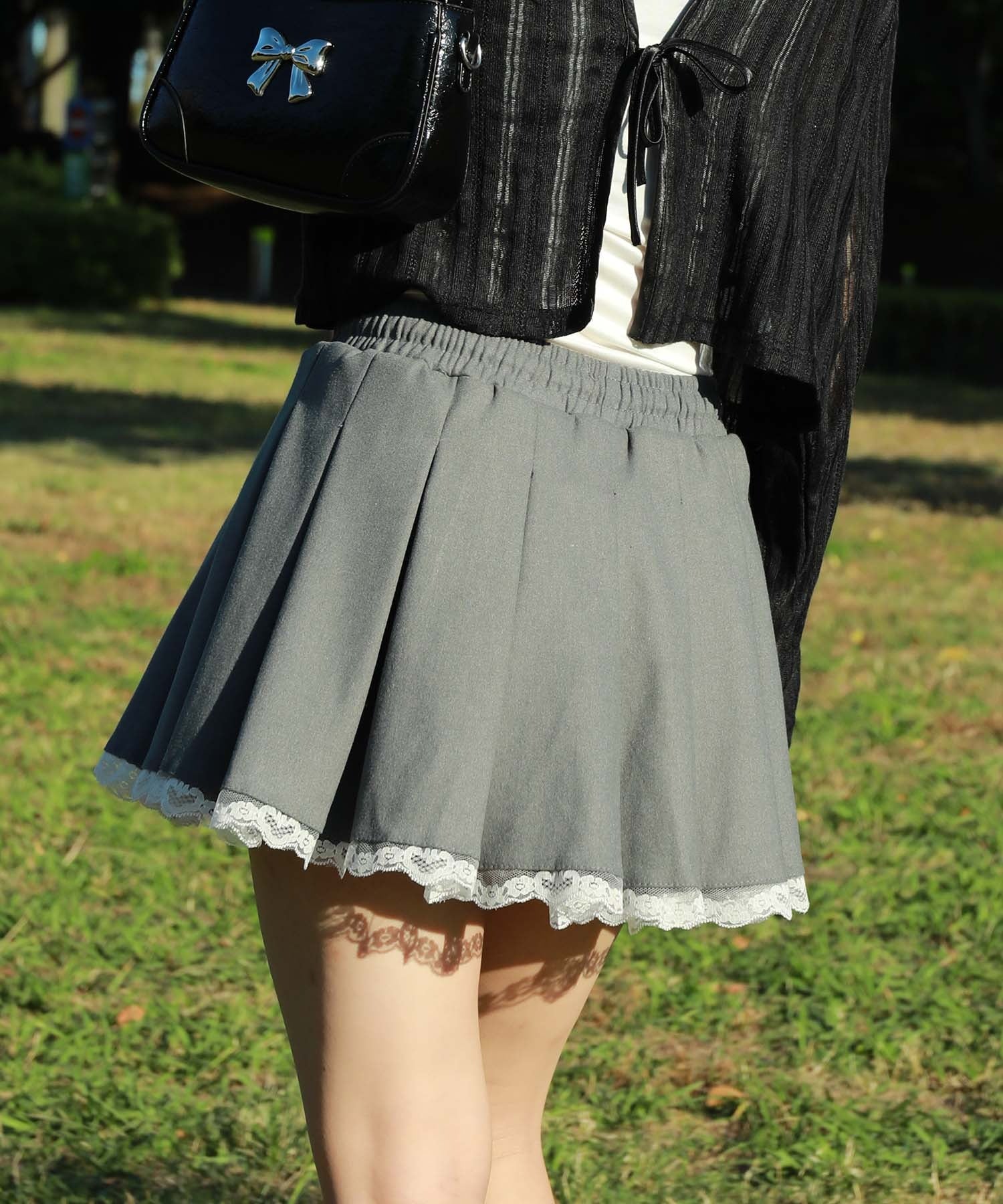 HOOK 【HOOK】for girls layered pleated mini skirt