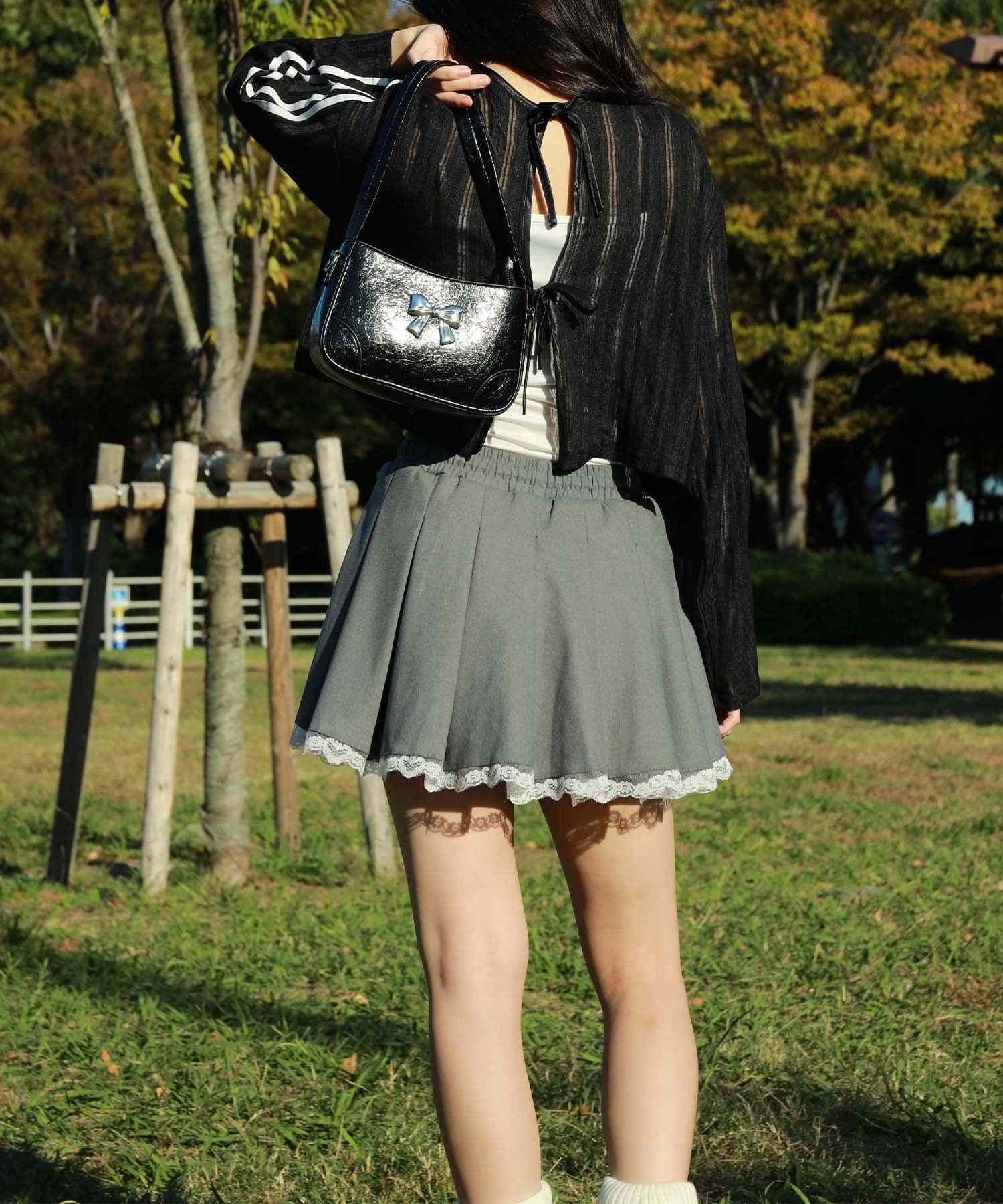 HOOK 【HOOK】for girls layered pleated mini skirt
