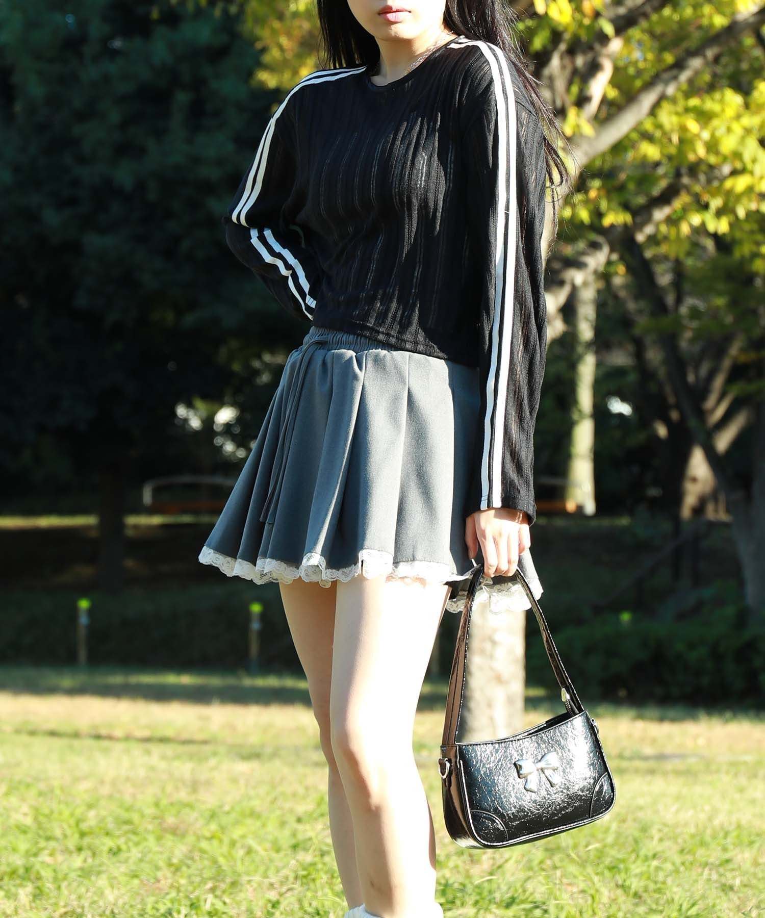 HOOK 【HOOK】for girls layered pleated mini skirt