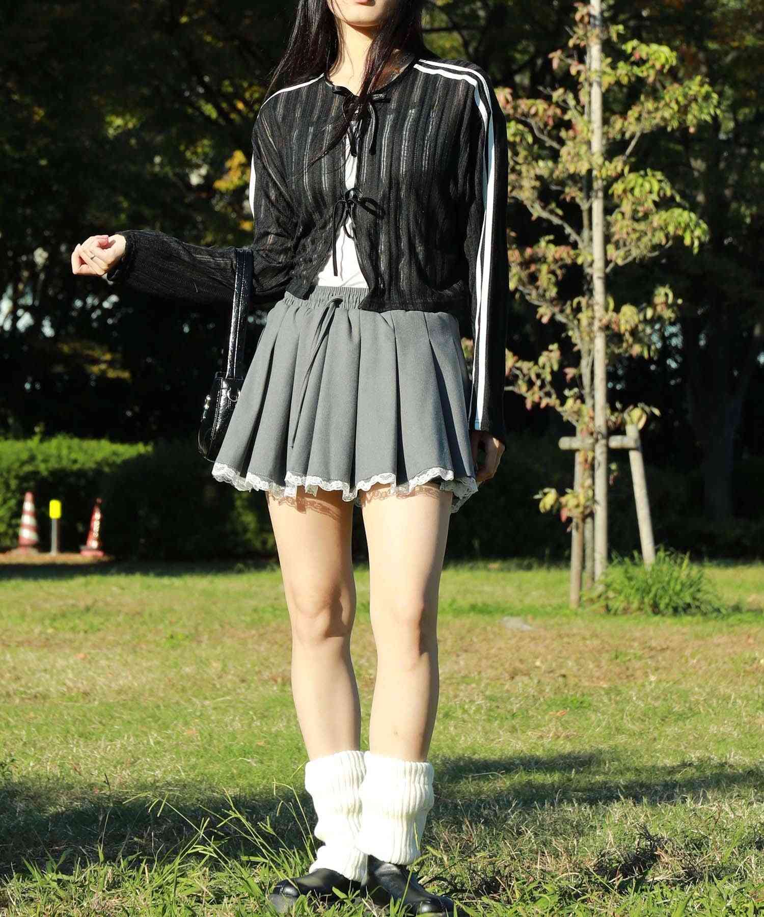 HOOK 【HOOK】for girls layered pleated mini skirt