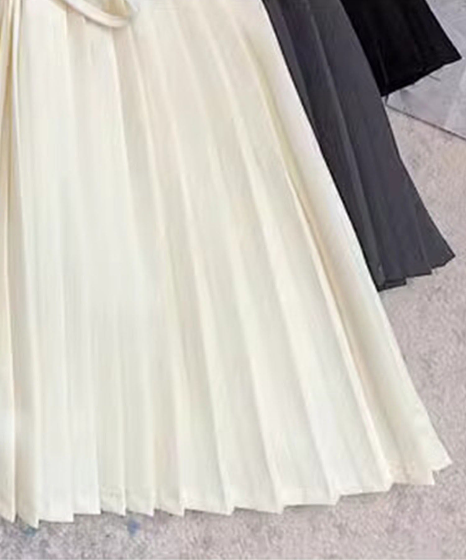 フック HOOK 【HOOK】for girls ウエストリボンプリーツスカート (ベージュ) ベージュ