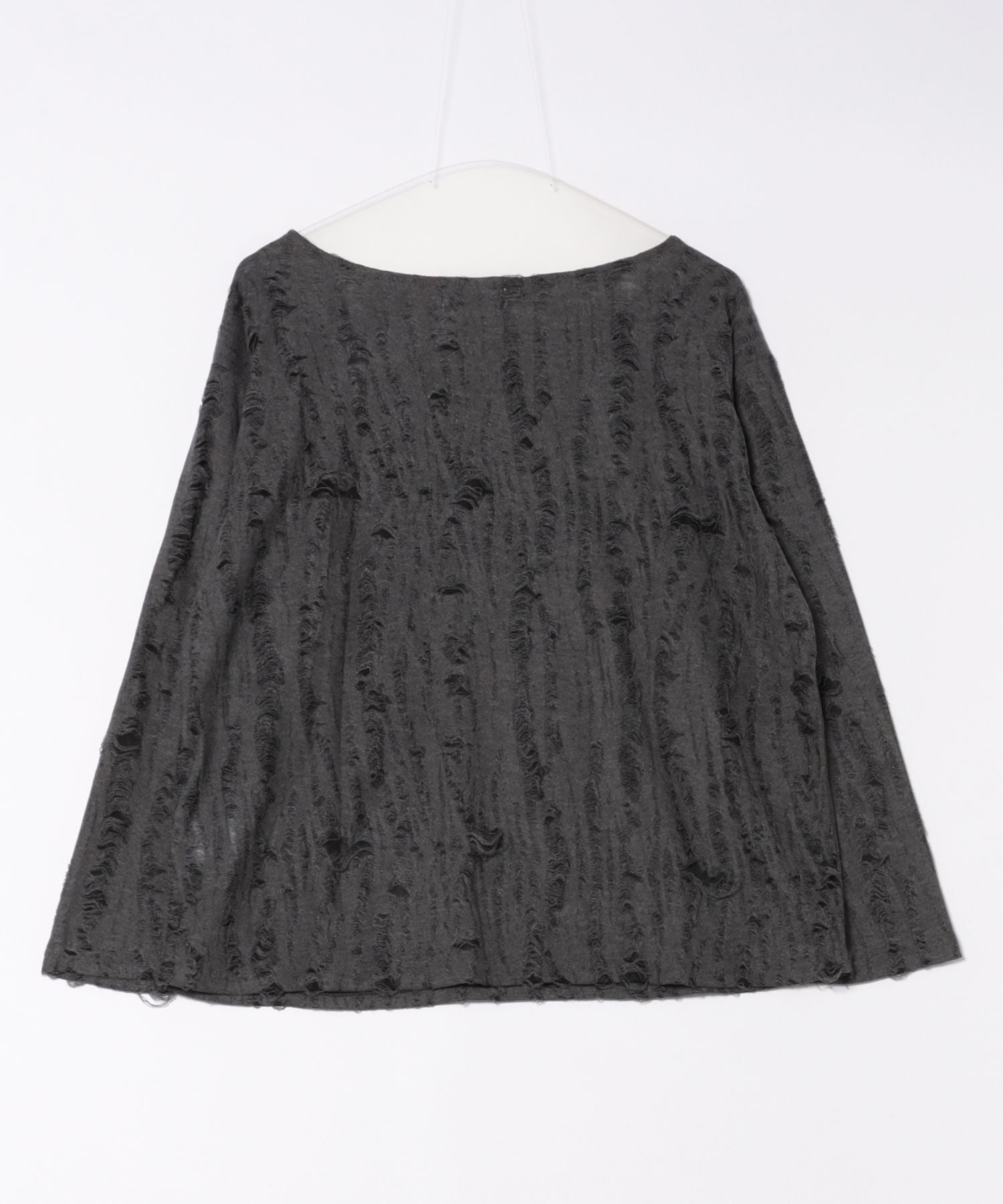 フック HOOK HOOK/バタフライレースルーズロンT (ダークグレー) ダークグレー