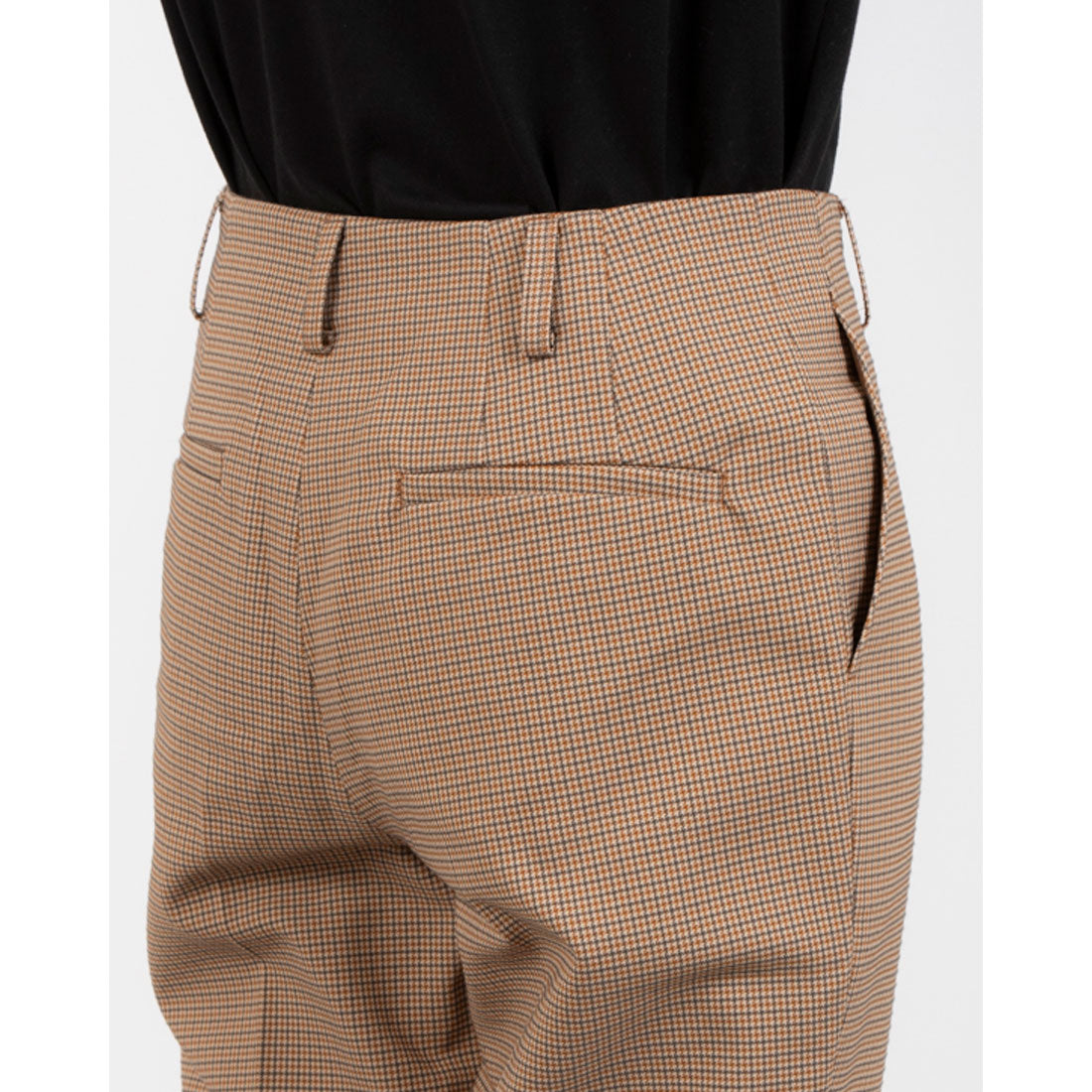 トーナル TONAL チェックテーパードパンツ ダークミックス