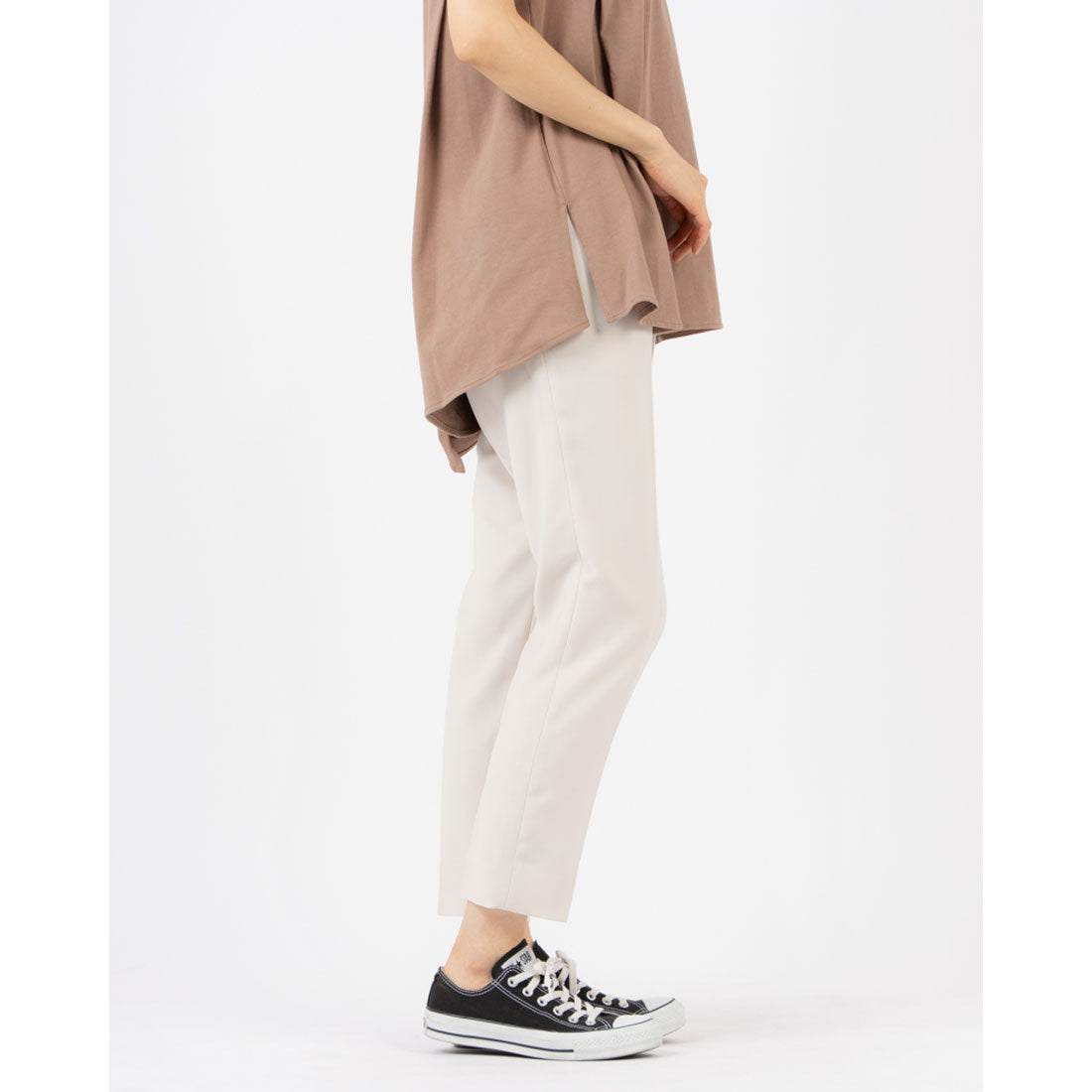 トーナル TONAL ドライツイルタックパンツ ベージュ