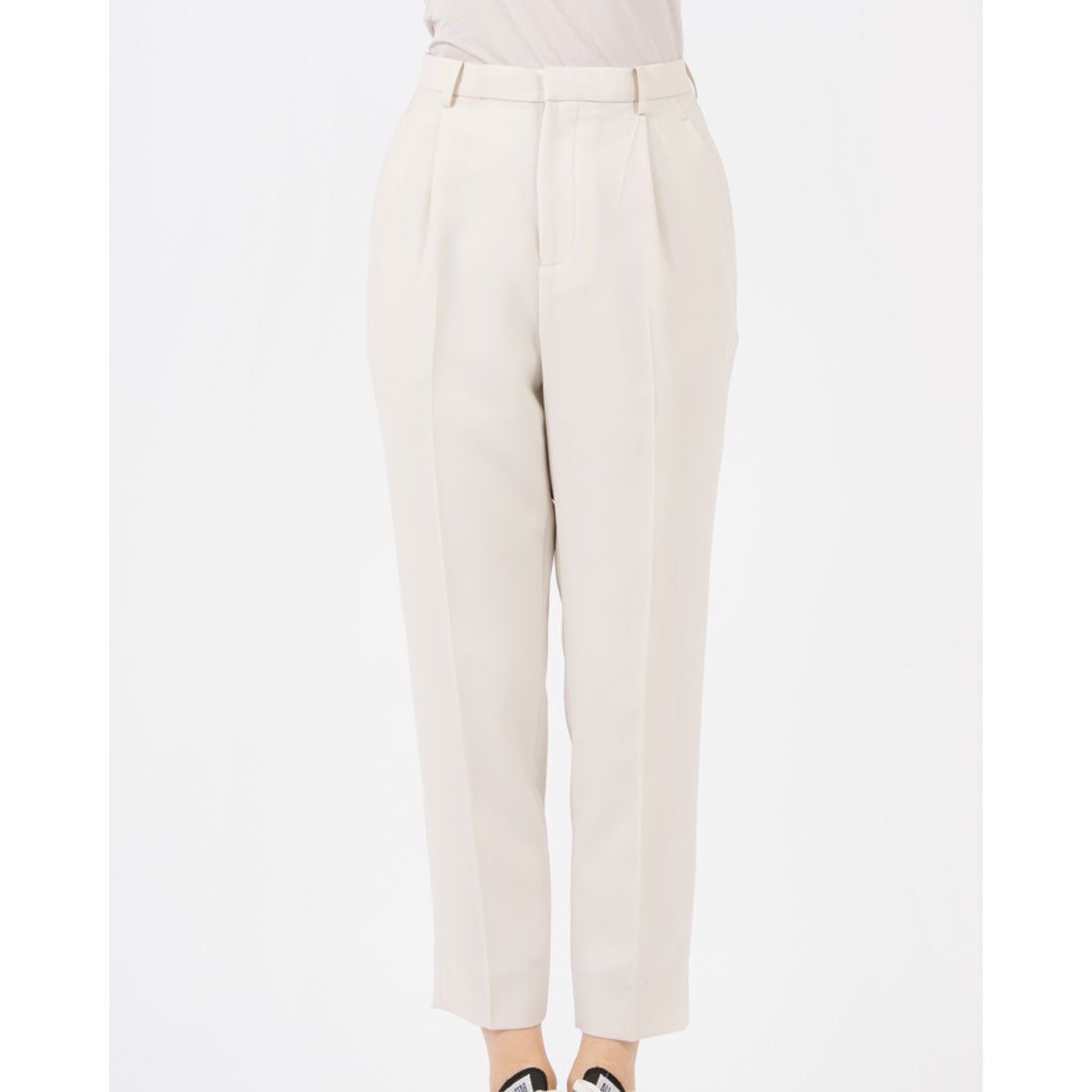 トーナル TONAL ドライツイルタックパンツ ベージュ