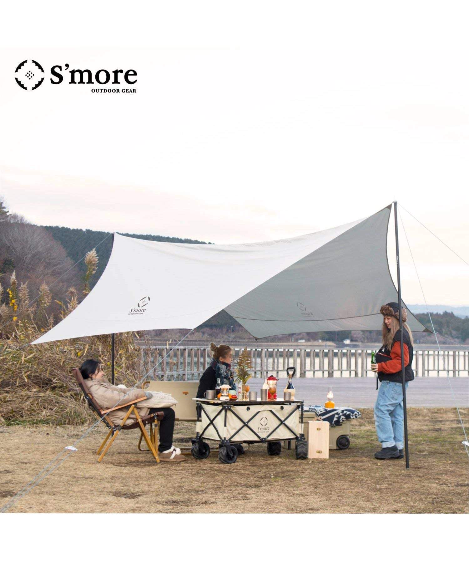 スモア S'more 【S'more / Tarp420 】 ヘキサタープ タープテント タープ テント ポリエステル キャンプ おしゃれ 防水 UVカット アウトドア 日除け バー