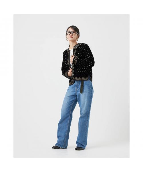 トラッゾドンナ TORRAZZO DONNA TORRAZZO DONNA 刺繍ジャケット 6261-354 ヴィンテージ調 (19/BLACK/ブラック) 19/BLACK/ブラック