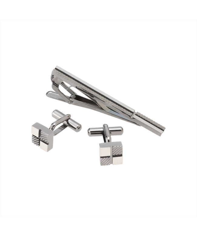 トーキョーシャツ TOKYO SHIRTS タイピンカフスセット ビジネス フォーマル (シルバー) シルバー