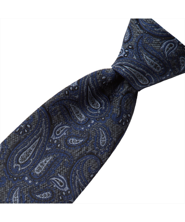 トーキョーシャツ TOKYO SHIRTS ネクタイ 絹100% ベーシック ビジネス フォーマル (ネイビー) ネイビー