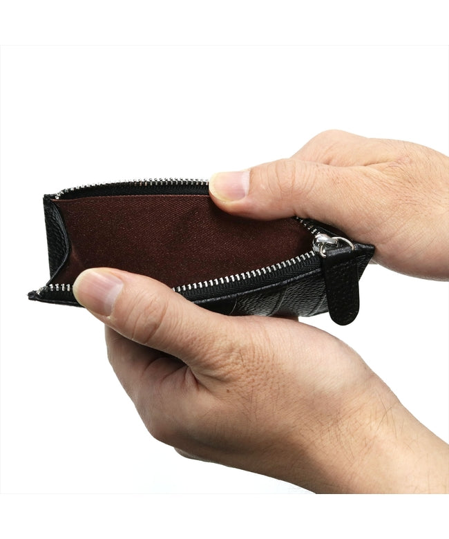 トーキョーシャツ TOKYO SHIRTS フラグメントケース ミニ財布 スマートウォレット カードケース 本革 牛革 (ブラック) ブラック