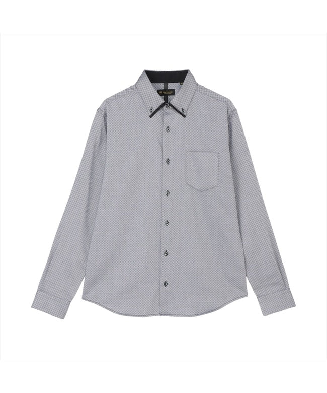 トーキョーシャツ TOKYO SHIRTS ボタンダウンカラーデザインカジュアルシャツ 長袖 メンズ (1クロ・グレー) 1クロ・グレー