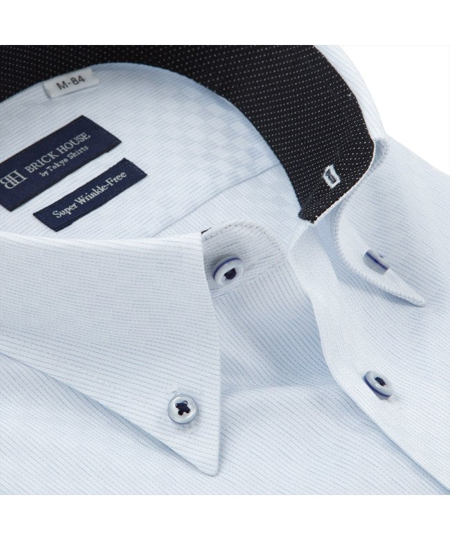 Tokyo Shirts TOKYO SHIRTS 【Super Shape Retention】 Button-Down Long Sleeve Shape Retention Dress Shirt