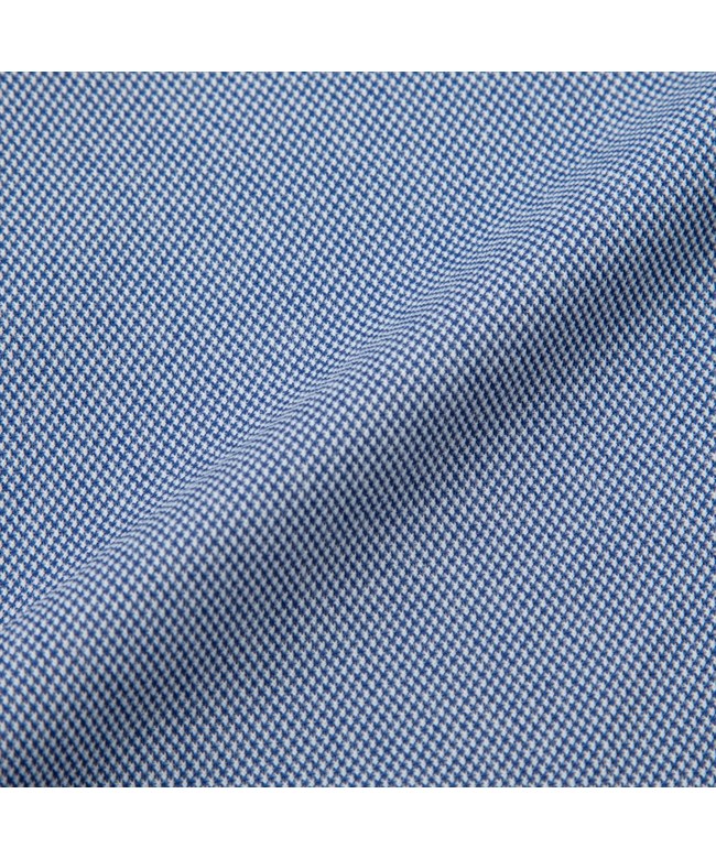 トーキョーシャツ TOKYO SHIRTS 【ストレッチ】 ボタンダウン 長袖 形態安定 ニットシャツ (ブルー) ブルー