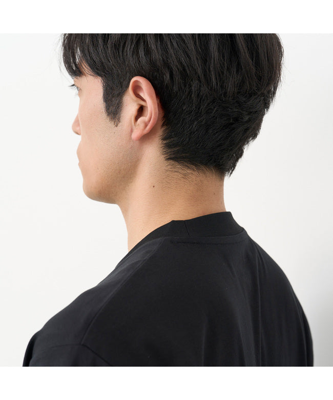 トーキョーシャツ TOKYO SHIRTS 【シャツ屋仕立てのTシャツ】 Vネック Tシャツ 半袖 ビジネス オフィスカジュアル (ブラック) ブラック