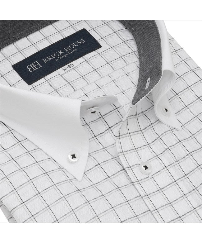 トーキョーシャツ TOKYO SHIRTS ボタンダウン 長袖 形態安定 ワイシャツ (グレー) グレー