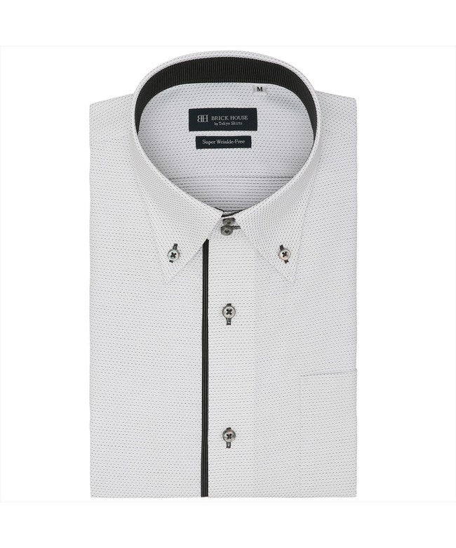 トーキョーシャツ TOKYO SHIRTS 【超形態安定】 ボットーニ 半袖 形態安定 ワイシャツ (グレー) グレー