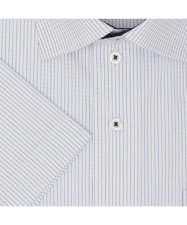トーキョーシャツ TOKYO SHIRTS 【超形態安定】 ワイド 半袖 形態安定 ワイシャツ (ブルー) ブルー
