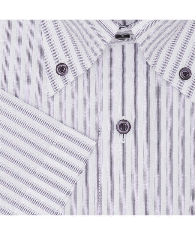 トーキョーシャツ TOKYO SHIRTS 【吸水速乾】 ボタンダウン 半袖 形態安定 ワイシャツ (パープル) パープル