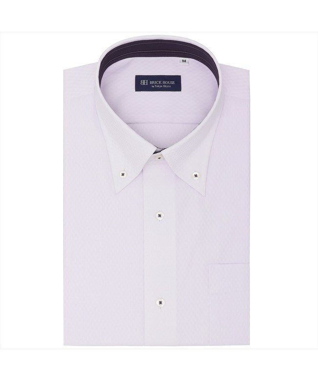 Tokyo Shirts 【Quick-Drying】 Button-Down Short Sleeve Wrinkle