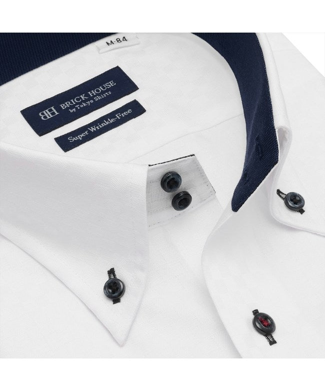 トーキョーシャツ TOKYO SHIRTS 【超形態安定】 ボットーニ 長袖 形態安定 ワイシャツ (ホワイト) ホワイト