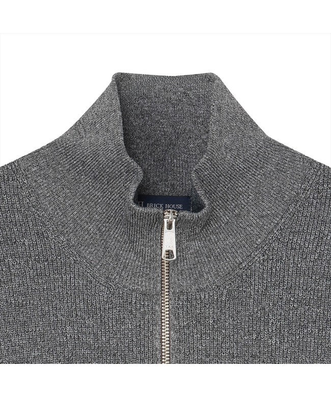 トーキョーシャツ TOKYO SHIRTS ニット ドライバーズZIP ブルゾン メンズ (グレー) グレー
