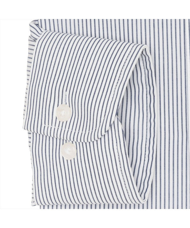 トーキョーシャツ TOKYO SHIRTS 【超形態安定】 ボタンダウン 長袖 形態安定 綿100% ワイシャツ (ブルー) ブルー