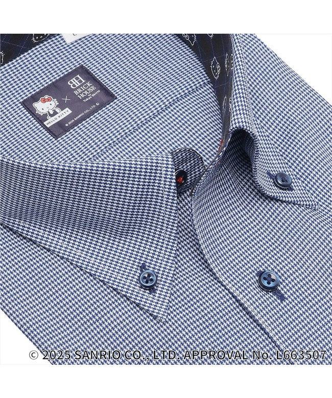 トーキョーシャツ TOKYO SHIRTS 【HELLO? KITTY×TOKYO? SHIRTS】 ボタンダウン 長袖 形態安定 ワイシャツ (ネイビー) ネイビー