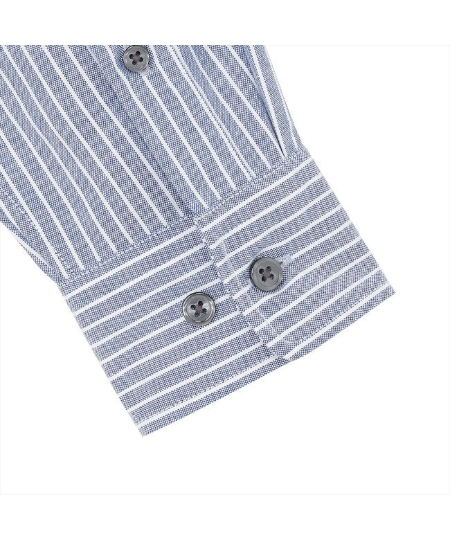 トーキョーシャツ TOKYO SHIRTS カジュアルシャツ フレンチブルドッグ刺繍 オックスフォードシャツ ボタンダウン 長袖 メンズ (ブルー) ブルー