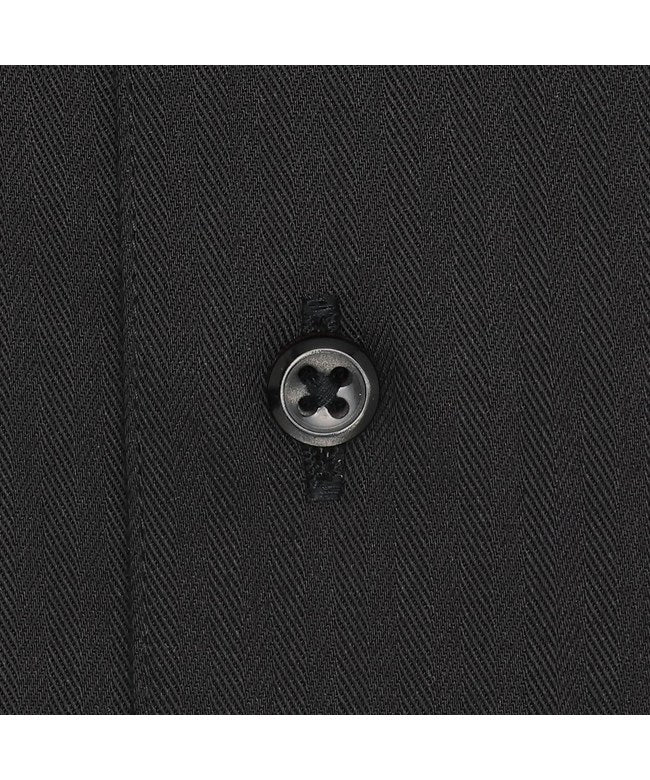 トーキョーシャツ TOKYO SHIRTS 【超形態安定】 ワイド 長袖 形態安定 ワイシャツ (ブラック) ブラック