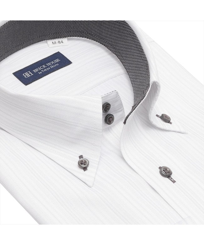 トーキョーシャツ TOKYO SHIRTS ボットーニ 長袖 形態安定 ワイシャツ (ライトグレー) ライトグレー