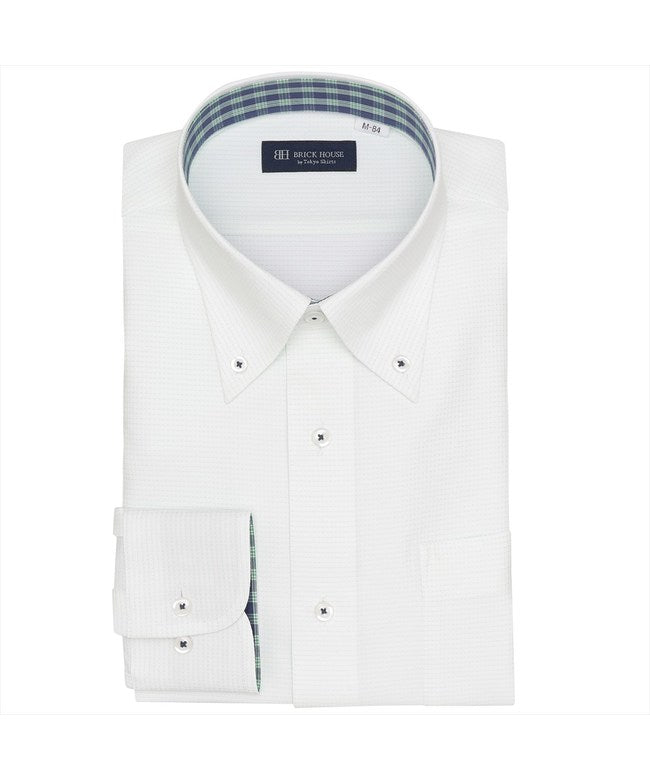 トーキョーシャツ TOKYO SHIRTS 【COFREX】 ボタンダウン 長袖 形態安定 ワイシャツ (グリーン) グリーン