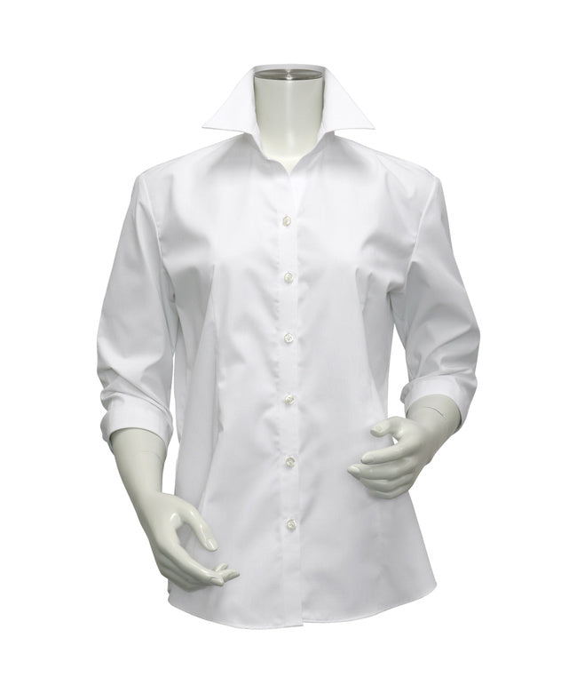 トップス n Tokyo Shirts Shirring Neck Random Dot Three-Quarter Sleeve Blouse