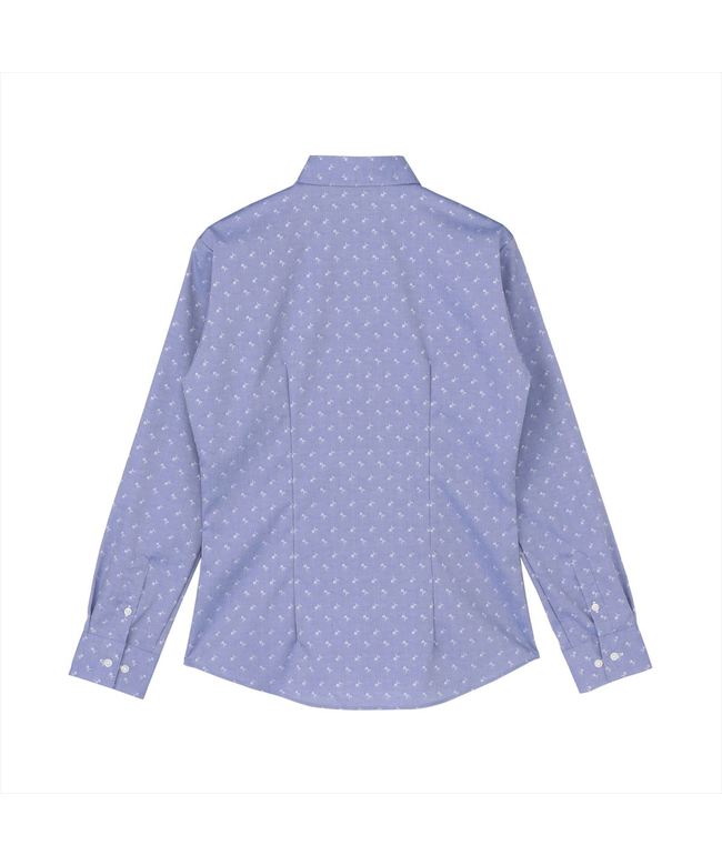 トーキョーシャツ TOKYO SHIRTS 【超形態安定】 レギュラー 長袖 形態安定 綿100% レディースシャツ (ブルー) ブルー