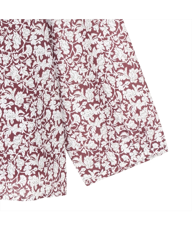 トーキョーシャツ TOKYO SHIRTS ボウタイプリントブラウス 長袖 レディース (エンジ) エンジ