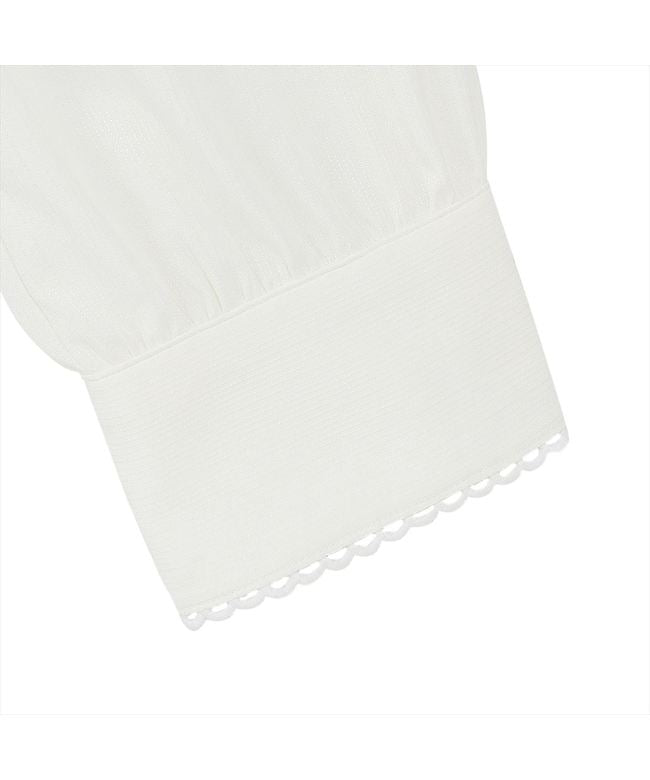 トーキョーシャツ TOKYO SHIRTS 【COFREX】 ピコレース 長袖 レディースデザインシャツ (ホワイト) ホワイト