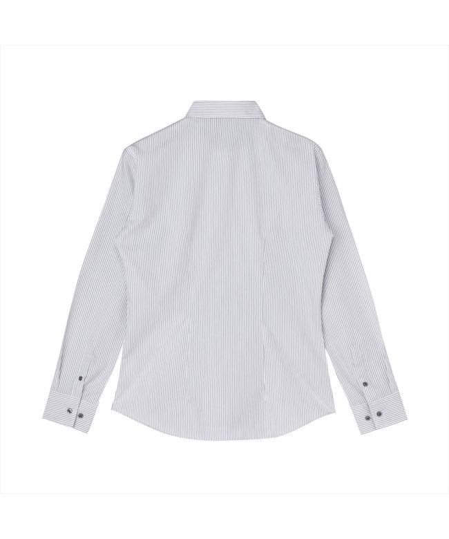 トーキョーシャツ TOKYO SHIRTS 【透け防止】 ワイド 長袖 形態安定 レディースシャツ (グレー) グレー