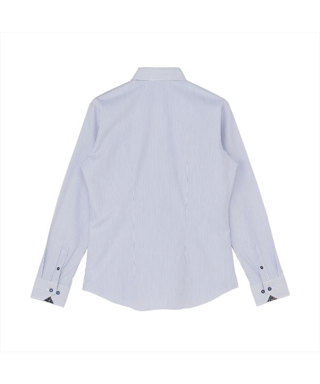 トーキョーシャツ TOKYO SHIRTS 【透け防止】 ワイド 長袖 形態安定 レディースシャツ (ネイビー) ネイビー